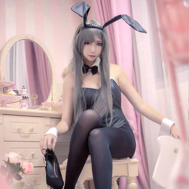 女主櫻島麻衣兔女郎cos服裝套裝現貨出售