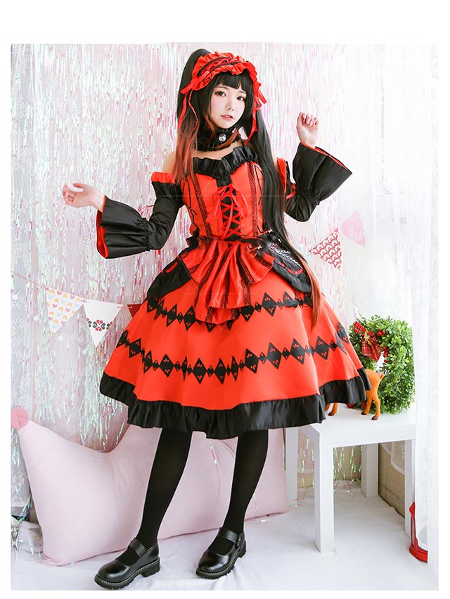 時崎狂三靈裝 cosplay洛麗塔服裝