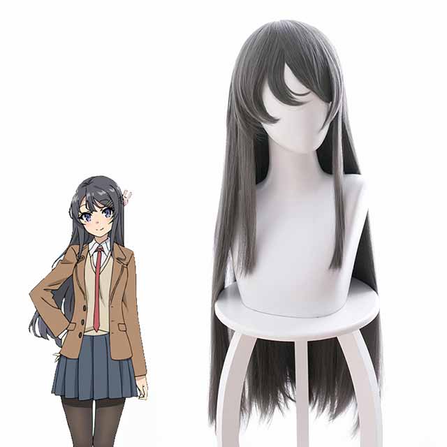 櫻島麻衣奶奶灰cos假發