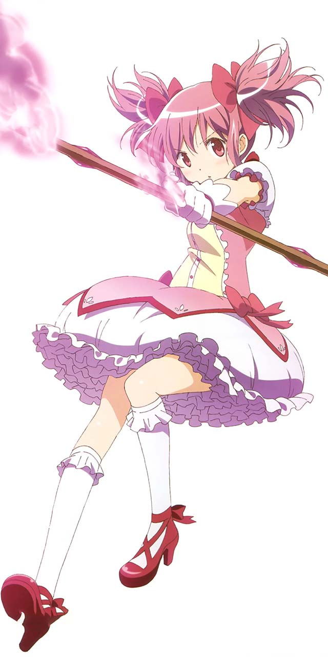 魔法少女小圓鹿目圓cosplay服裝假發(fā)全套定制