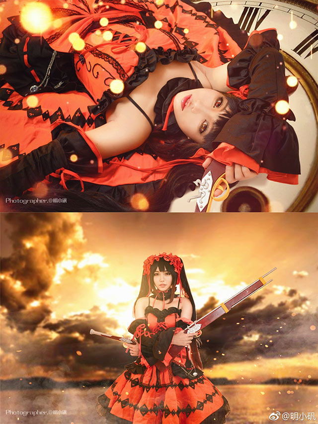 約會大作戰(zhàn)時崎狂三靈裝cosplay照片正片