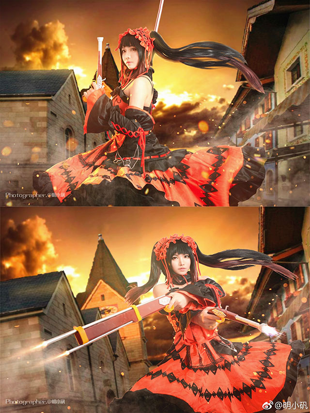 約會大作戰(zhàn)時崎狂三靈裝cosplay照片正片