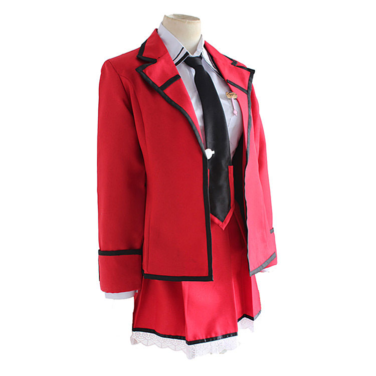 五河琴里cos日常校服紅色制服裝
